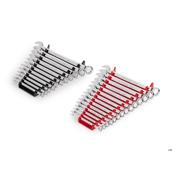 Combination Wrench Set with Rack, 25-Piece (1/4 - 3/4 in., 6 - 19 mm)